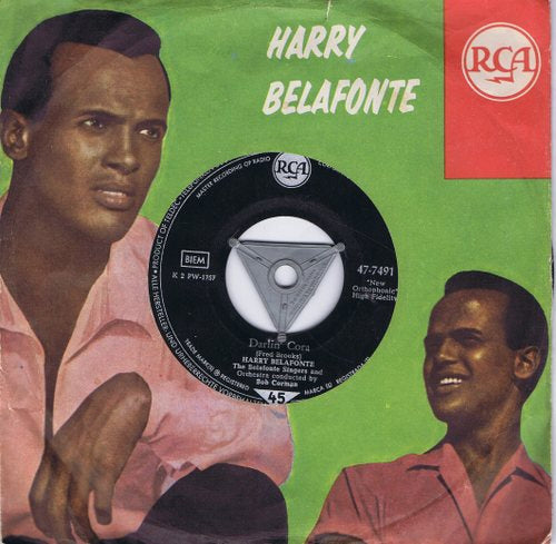 Harry Belafonte - Darlin' Cora Vinyl Singles Vinyl Very Good (VG) <br> Hoes Good Plus (G+)