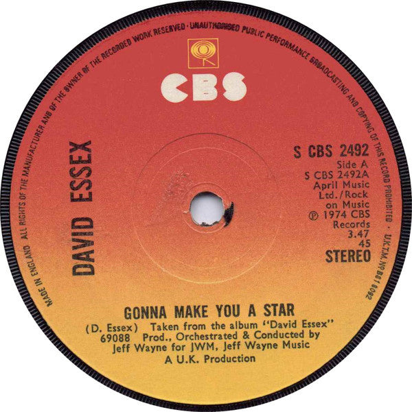 David Essex - Gonna Make You A Star Vinyl Singles