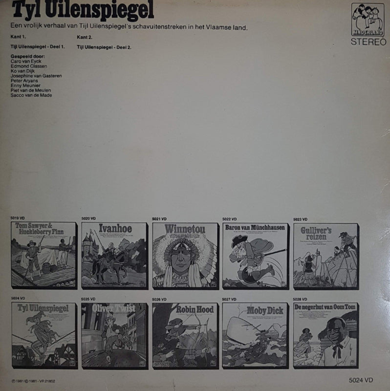 Various - Tyl Uilenspiegel (LP) Vinyl LP Vinyl Very Good (VG) <br> Hoes Good Plus (G+)