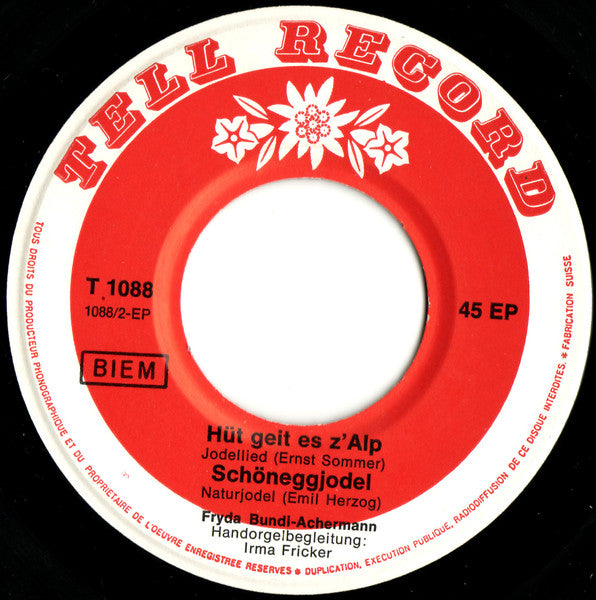 Fryda Bundi-Achermann - A Jutz, Es Liedli Für Härz U Gmüet Vinyl Singles