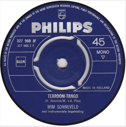 Wim Sonneveld - Tearoom Tango 43371 Vinyl Singles Vinyl Zeer Goed / Hoesje Goed "VINYLSINGLES.NL"