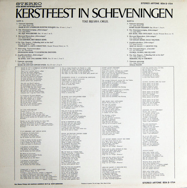Teke Bijlsma - Kerstfeest in Scheveningen (LP) Vinyl LP Vinyl Very Good (VG) <br> Hoes Good Plus (G+)
