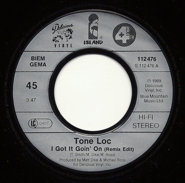 Tone Loc - I Got It Goin' On Vinyl Singles Vinyl Very Good (VG) <br> Hoes Generic