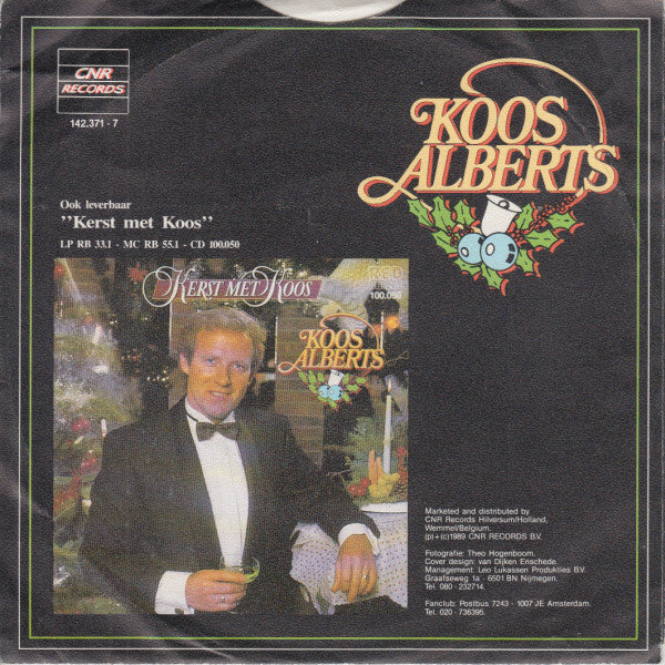 Koos Alberts - Wie Wil Er In December Nou Alleen Zijn Vinyl Singles Vinyl Very Good (VG) <br> Hoes Good Plus (G+)