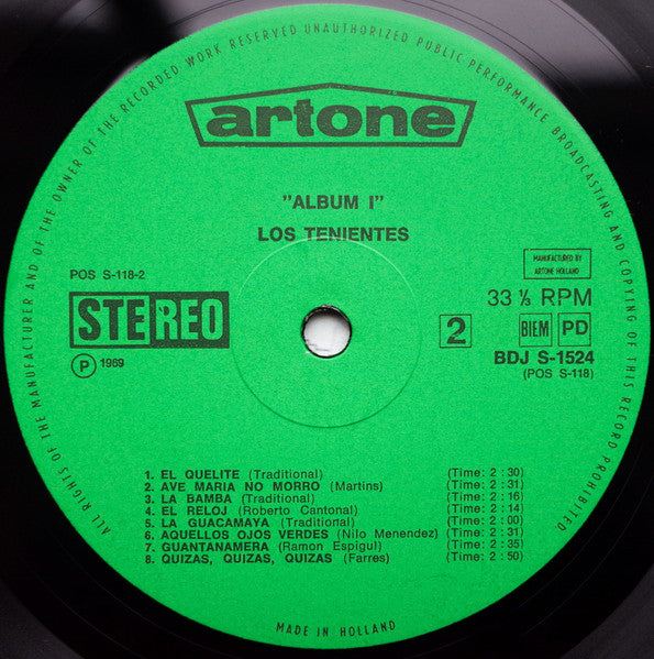 Los Tenientes - 16 Latin-American Favourites (LP)