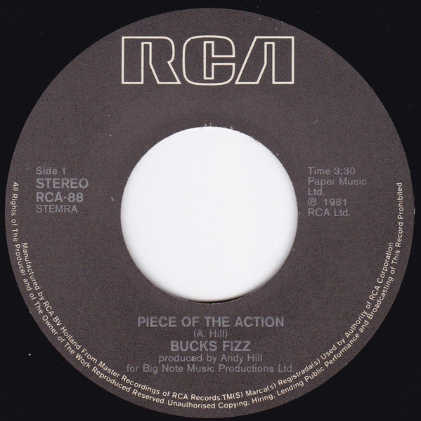 Bucks Fizz - Piece Of The Action Vinyl Singles