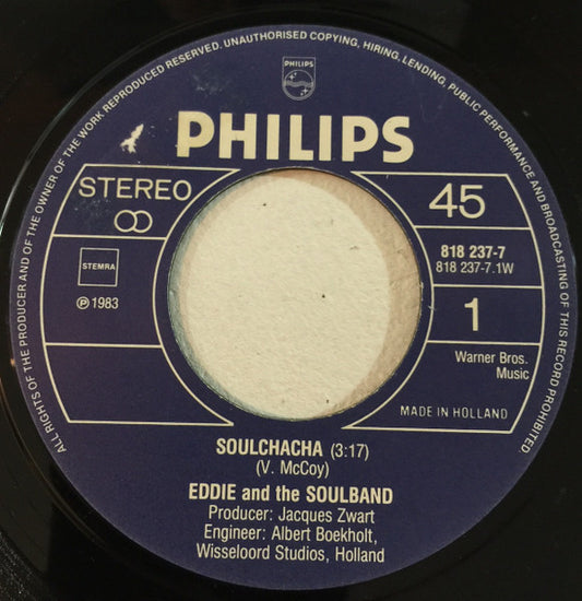 Eddy and the Soulband - Soul chaha Vinyl Singles Media: VG+ / Sleeve: G+ "VINYLSINGLES.NL"