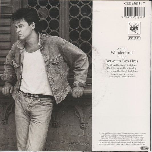 Paul Young - Wonderland 19706 Vinyl Singles Vinyl Zeer Goed / Hoesje Goed "VINYLSINGLES.NL"