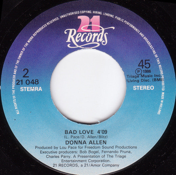 Donna Allen - Serious Vinyl Singles