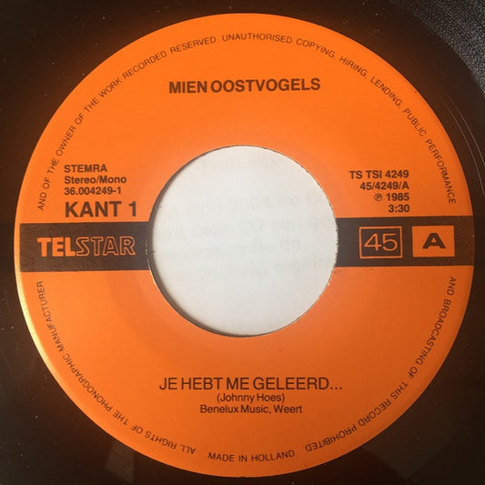 Mien Oostvogels - Je Hebt Me Geleerd