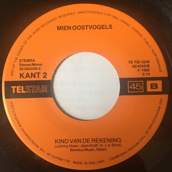 Mien Oostvogels - Je Hebt Me Geleerd Vinyl Singles