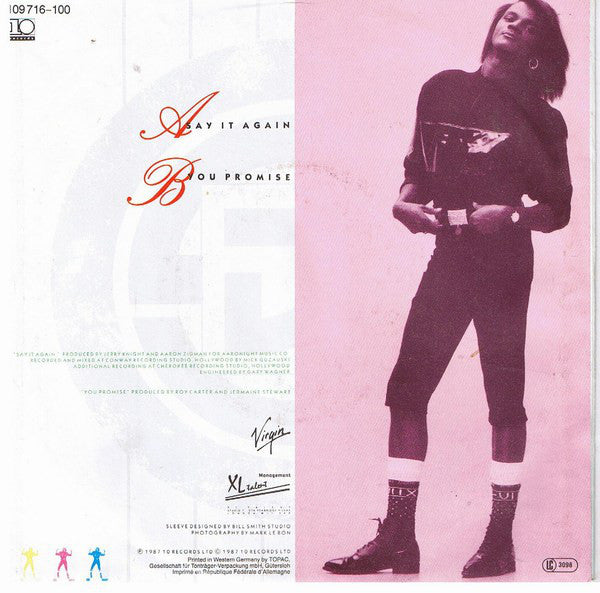 Jermaine Stewart - Say It Again 24148 Vinyl Singles Vinyl Very Good (VG) <br> Hoes Good Plus (G+)