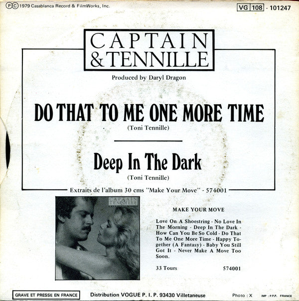 Captain & Tennille - Do That To Me One More Time 26699 Vinyl Singles Vinyl Very Good (VG) <br> Hoes Good Plus (G+)