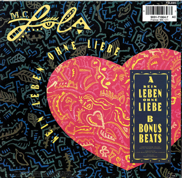 MC Lola - Kein Leben Ohne Liebe Vinyl Singles Vinyl Very Good (VG) <br> Hoes Good Plus (G+)