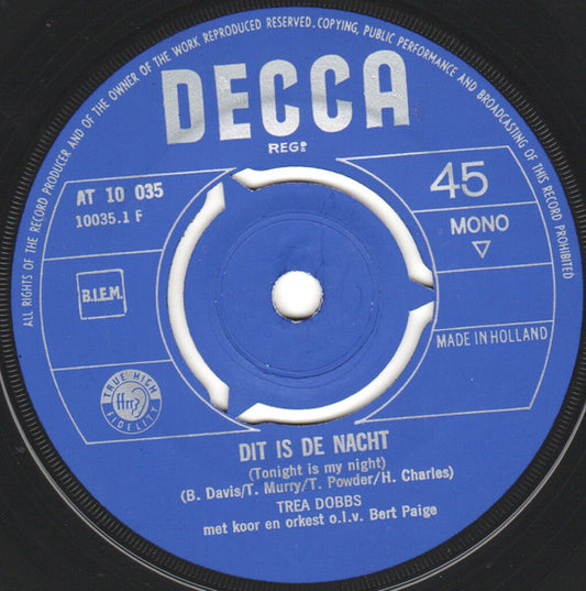 Trea Dobbs - Parel Van De Zuidzee Vinyl Singles Media VG+ / Sleeve Generic