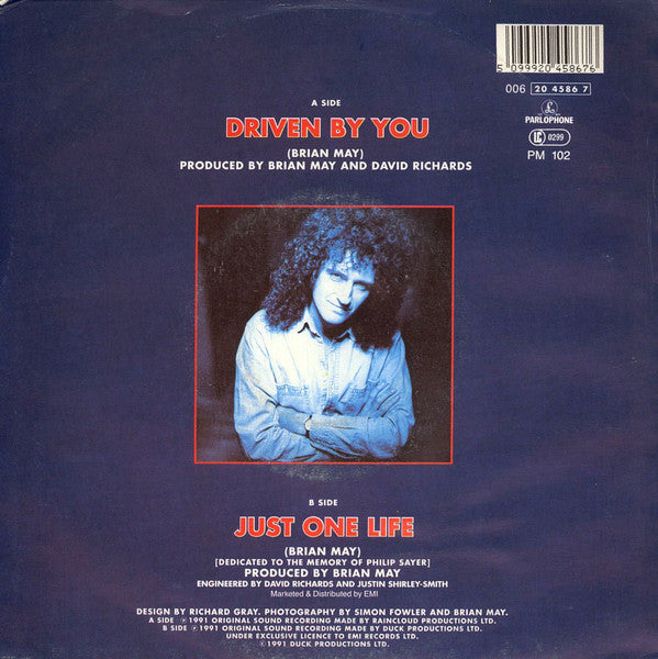 Brian May - Driven By You Vinyl Singles Vinyl Very Good (VG) <br> Hoes Good Plus (G+)
