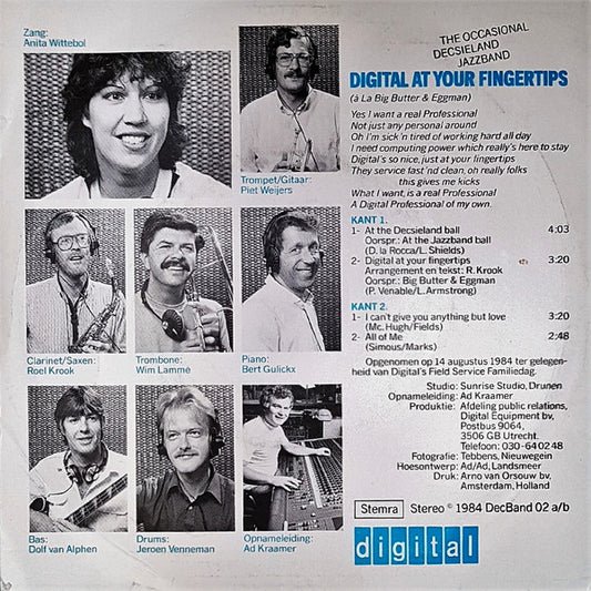 Occasional Decsieland Jazzband - Digital Your Fingertips Vinyl Singles Vinyl Zeer Goed / Hoesje Goed "VINYLSINGLES.NL"