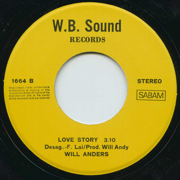 Will Anders - Down By The Riverside Vinyl Singles Vinyl Very Good (VG) <br> Hoes Good Plus (G+)