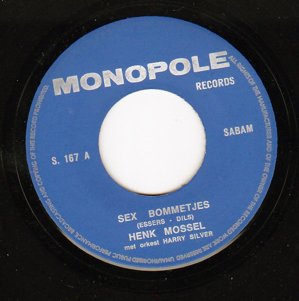 Henk Mossel - Stijve Gedachten Vinyl Singles Vinyl Very Good (VG) <br> Hoes Good Plus (G+)