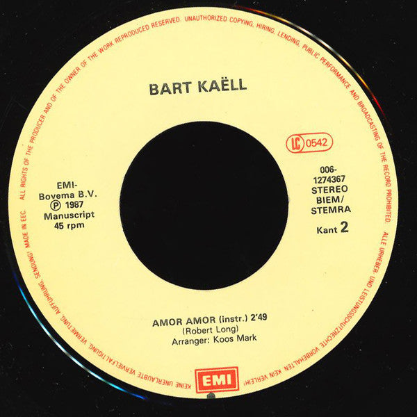 Bart Kaëll - Amor Amor Vinyl Singles