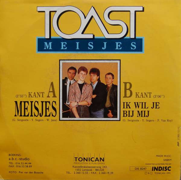 Toast - Meisjes Vinyl Singles Vinyl Very Good (VG) <br> Hoes Good Plus (G+)