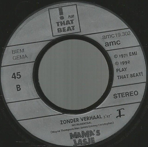 Mama's Jasje - Zonder Verhaal (B-Keus) Vinyl Singles Vinyl Goed / Hoes Redelijk
