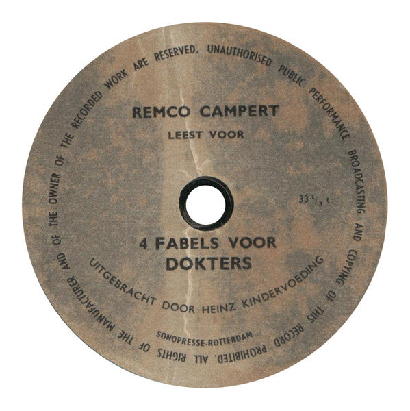 Remco Campert / Vivaldi - Remco Campert Leest Voor: * Fabels Voor Dokters (Flexdisc) Flexi-disk Vinyl Very Good (VG) <br> Hoes Good Plus (G+)