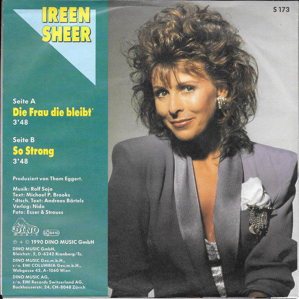 Ireen Sheer - Die Frau Die Bleibt Vinyl Singles Vinyl Very Good (VG) <br> Hoes Good Plus (G+)
