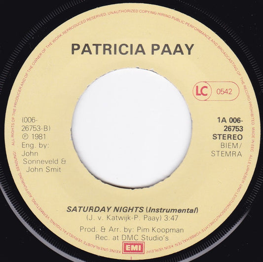 Patricia Paay - Saturday Nights