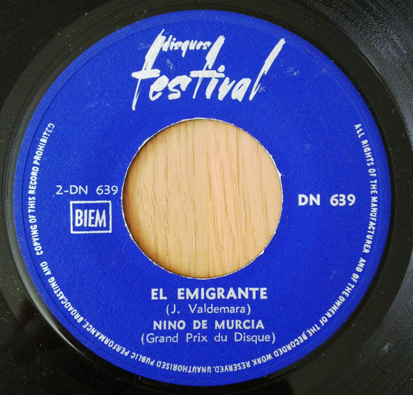 Nino de Murcia - Valencia Vinyl Singles Vinyl Very Good (VG) <br> Hoes Good Plus (G+)