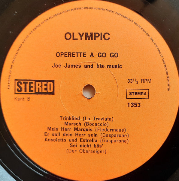 Joe James And His Music - Operette A Gogo (LP) Vinyl LP