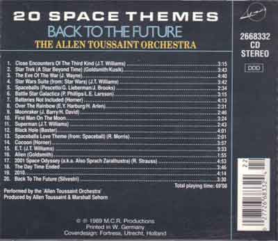 Allen Toussaint Orchestra - 20 Space Themes - Back To The Future (CD) Compact Disc Vinyl Very Good (VG) <br> Hoes Good Plus (G+)