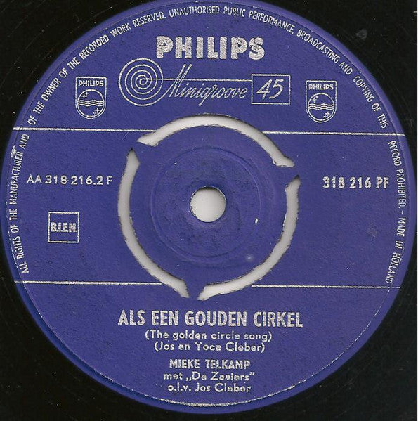 Mieke Telkamp - Sleigh-Ride In Alaska ** Vinyl Singles Vinyl Very Good (VG) <br> Hoes Good Plus (G+)