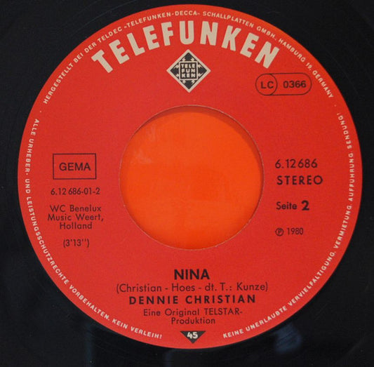 Dennie Christian - Du Weinst Zuviel