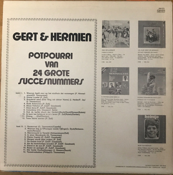 Gert & Hermien - Een Potpourri Van ** Grote Succesnummers (LP) Vinyl LP Vinyl Very Good (VG) <br> Hoes Good Plus (G+)