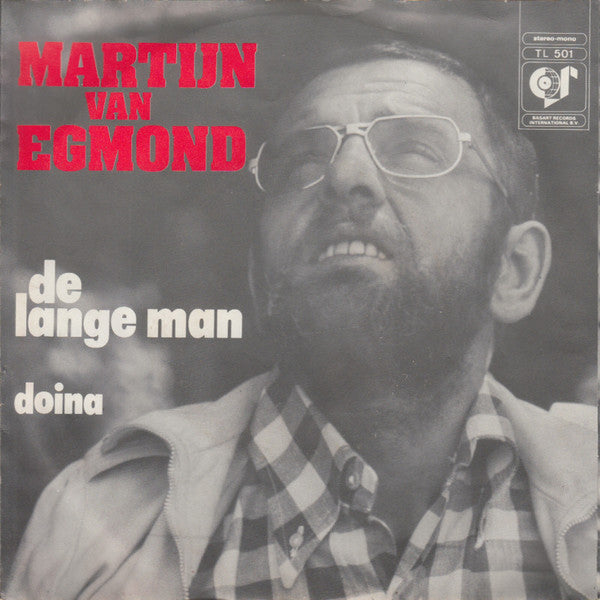 Martijn van Egmond - De Lange Man Vinyl Singles Vinyl Very Good (VG) <br> Hoes Good Plus (G+)