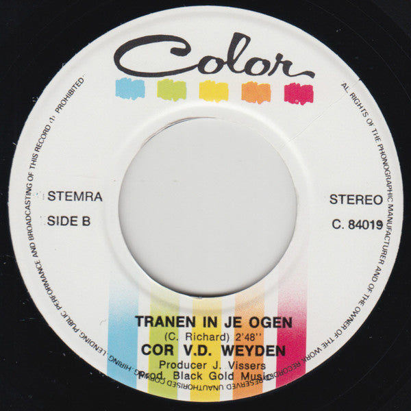 Cor van de Weijden - Kom Weer Vinyl Singles Vinyl Very Good (VG) <br> Hoes Good Plus (G+)