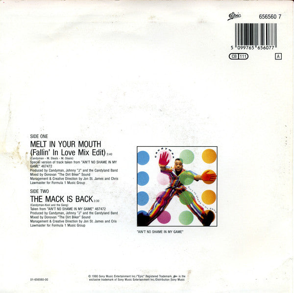 Candyman - Melt In Your Mouth Vinyl Singles Vinyl Very Good (VG) <br> Hoes Good Plus (G+)