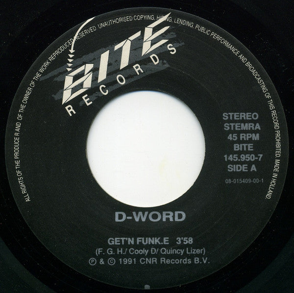 D. Word - Get'n Funk.e Vinyl Singles