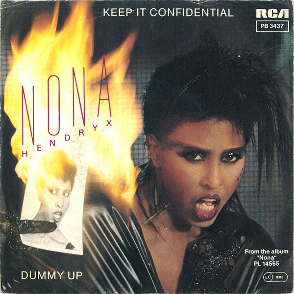 Nona Hendryx - Keep It Confidential Vinyl Singles Vinyl Very Good (VG) <br> Hoes Good Plus (G+)