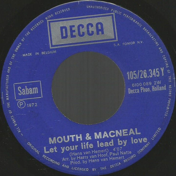 Mouth & MacNeal - You-Kou-La-Le-Lou-Pie Vinyl Singles Vinyl Very Good (VG) <br> Hoes Good Plus (G+)
