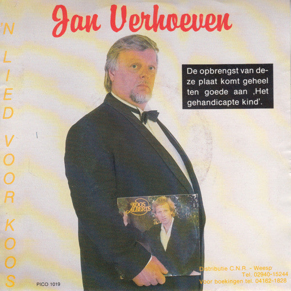 Jan Verhoeven - 'n Lied Voor Koos 35133 Vinyl Singles Vinyl Very Good (VG) <br> Hoes Good Plus (G+)