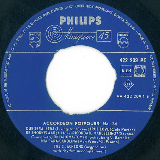 3 Jacksons - The 3 Jacksons Vinyl Singles EP Vinyl Zeer Goed / Hoesje Goed "VINYLSINGLES.NL"