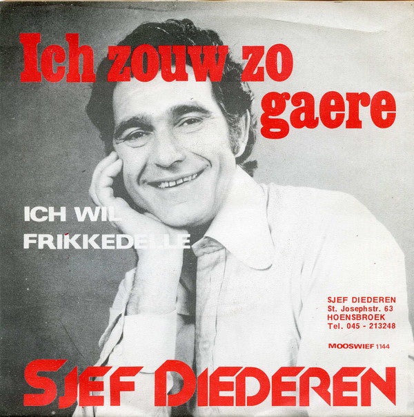 Sjef Diederen - Ich Zou Zoe Gaere 32343 Vinyl Singles Vinyl Very Good (VG) <br> Hoes Good Plus (G+)