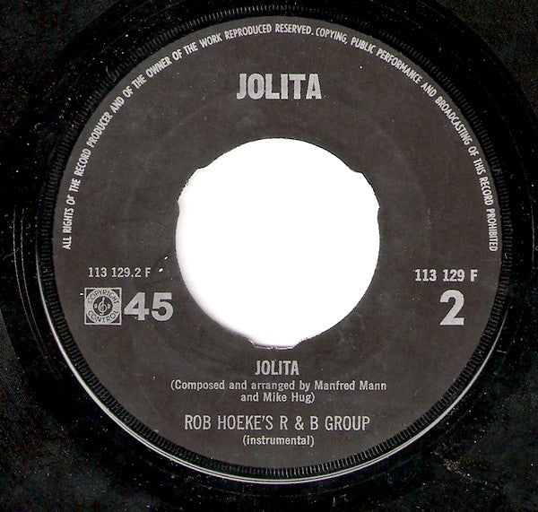 Rob Hoeke R&B Group - Jolita Vinyl Singles Vinyl Very Good (VG) <br> Hoes Generic