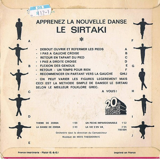 Mikis Theodorakis - Bande Originale Du Film Zorba Le Grec 42284 Vinyl Singles Vinyl Zeer Goed / Hoesje Goed "VINYLSINGLES.NL"