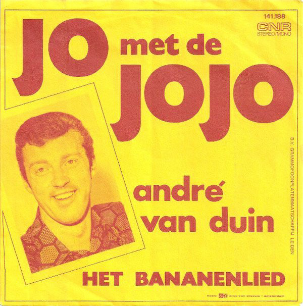 André van Duin - Jo Met De Jojo 16949 Vinyl Singles Vinyl Very Good (VG) <br> Hoes Good Plus (G+)