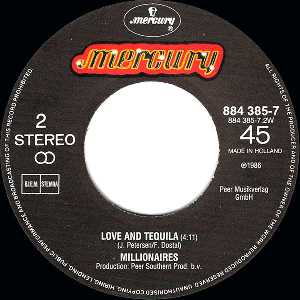 Millionaires - Marakesh Vinyl Singles Vinyl (VG) <br> Hoes (G+)