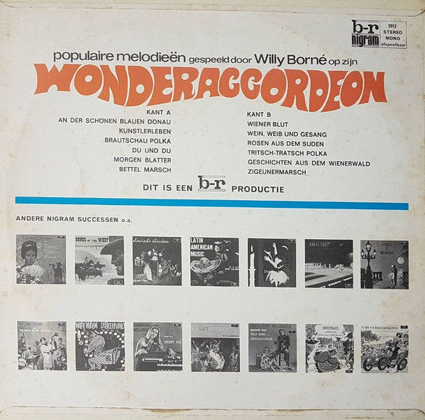 Willy Borne Op Zijn Wonderaccordeon - Populaire Melodien (LP) Vinyl LP Vinyl Very Good (VG) <br> Hoes Good Plus (G+)