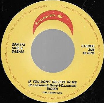 Didier - Serenade For A Young Heart Vinyl Singles